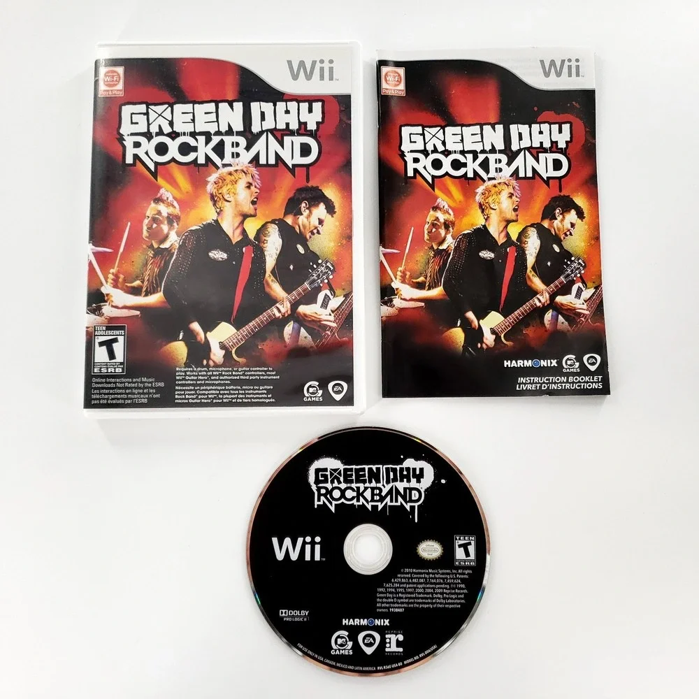 Green Day: Rock Band (Nintendo Wii, 2010) Complete Tested & Works